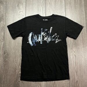 Y2K Quicksilver‎ T-Shirt Youth Size Large Short Sleeve Graphic Logo Black